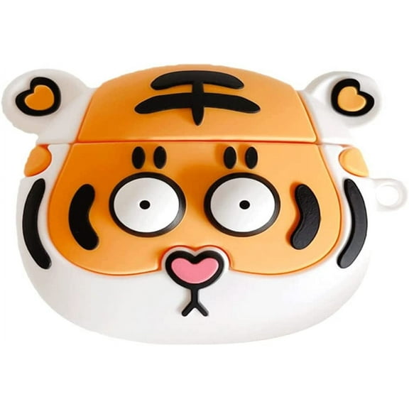 3D Cute Kawaii Character Fleece Shark Design Air pods Cover Compatible with Airpods Pro Creative Cartoon Animals Wireless Headset Accessories Soft Silicone Anti-Scratch Protector