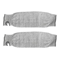 FOMIYES Workplace Arm Protection Sleeves Silver 1 Pair 15.7X5.3X0.06In