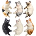 thumbnail image 1 of Lindo paquete de 6 imanes divertidos para refrigerador con forma de gato, imán de oficina, lindos imanes para refrigerador, juego de imanes para refrigerador con forma de gato en 3D, paquete, 1 of 5