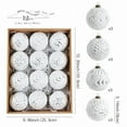 thumbnail image 1 of C 8Cm Christmas Balls 12Pc Set With Painted Design Plastic Material For Holiday Tree And Home Decor 8.7X8.7X3.9In 1.32Lb, 1 of 8