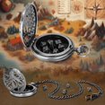 thumbnail image 3 of Hyasfey Mini DND Dice Set Polyhedral Metal Dice with Chain Steampunk Gear Octopus Pocket Watch Dice Set for Role Playing Games, 3 of 8