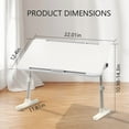 thumbnail image 5 of PHANCIR Height & Angle Adjustable Lap Desk, Laptop Stand Bed Tray, Foldable Laptop Desk with Storage Drawer, White, 5 of 7