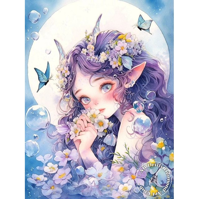 Pintura de diamantes AB 5D DIY para niña, bordado de mariposa, punto de cruz, mosaico de diamantes de imitación, decoración del hogar, regalo para niños