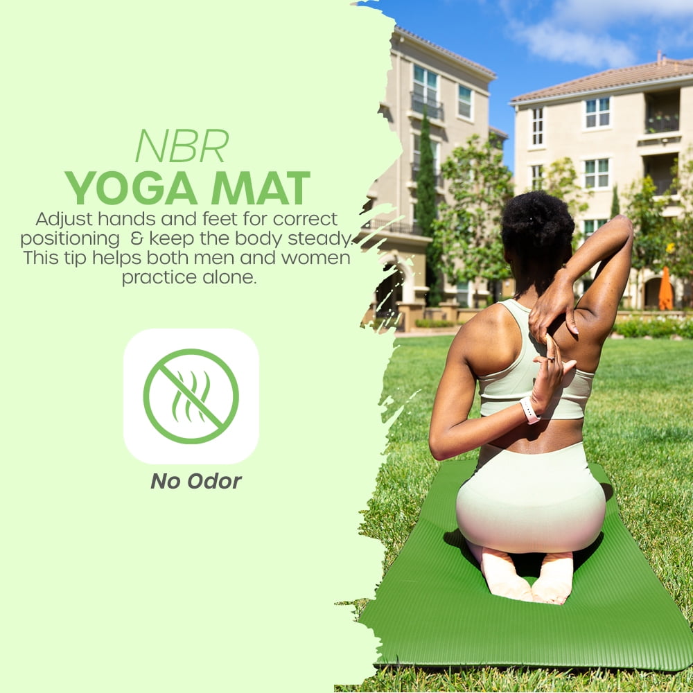 Yoga Mat with Carry Strap | Lightweight Yoga Mat For Pilates, Yoga | Free eBook For Mat Workouts