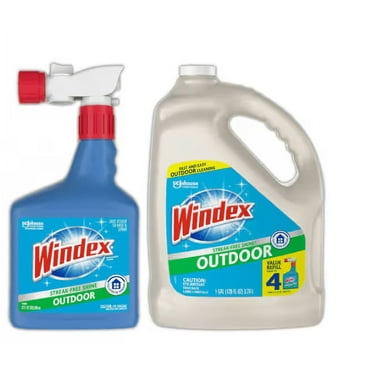 Windex 32 fl. oz. Blue Bottle Outdoor Sprayer and 128 fl. oz. Outdoor Glass Cleaner Refill  Windex
