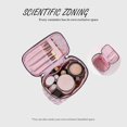 thumbnail image 4 of Bolsa de maquillaje AmbeAlla, grande, rosa, con soporte para brochas, 4 of 7