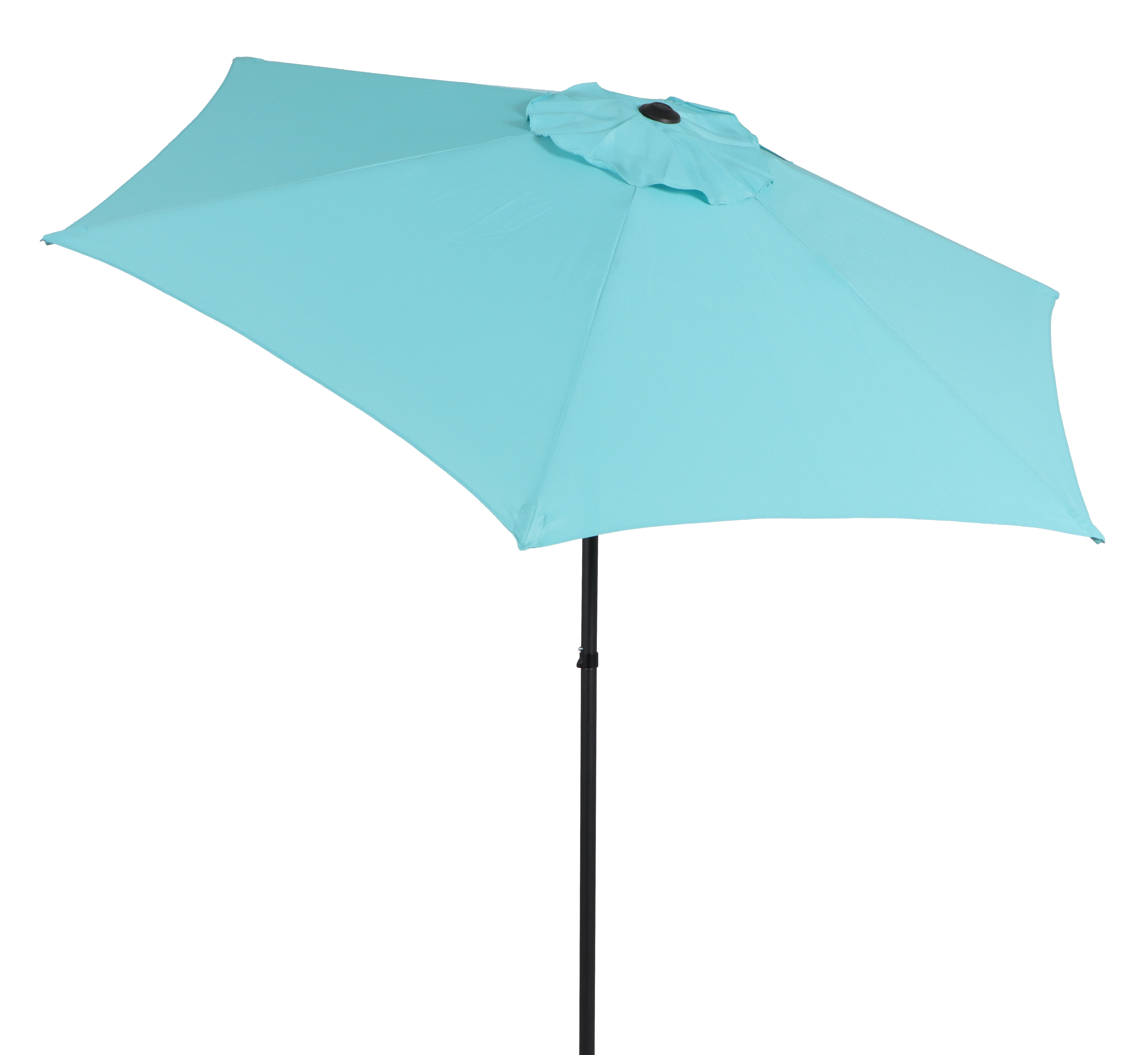 Mainstays Outdoor 7.5' Aqua Round Market Patio Umbrella, Push-up, 3-Angle Tilt