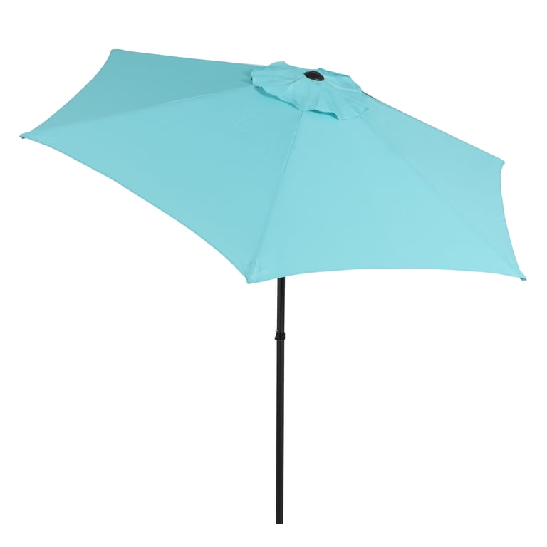Mainstays 7.5ft Round Market Patio Umbrella, Aqua photo 3