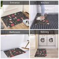 thumbnail image 5 of Rateoe Fly Agaric and Flowers Pattern Flannel Door Mat Indoor Outdoor Entrance, Waterproof All-Weather Doormat,Fade Resistant, Low Profile Entryway Mat 16x24in, 5 of 7