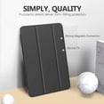 thumbnail image 3 of MoKo Case for iPad 10.2 iPad 9th Generation 2021/ iPad 8th Generation 2020/ iPad 7th Generation 2019, Auto Wake/Sleep Slim Stand Hard Back Smart Cover for iPad 10.2 inch, Space Gray, 3 of 9