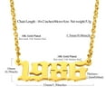 thumbnail image 3 of FindChic Women Men 1985-2005 Birth Year Number Necklace Stainless Steel Chain 14K Gold Plated Numbers Pendant Jewelry Gifts for Birthday/Christmas, 3 of 9