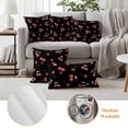 thumbnail image 6 of Outdoor Pillow Covers Watercolor Red Cherry on Black Waterproof Pillow Cases 16x16 Set of 2, Farm Seamless Fruit Art Throw Pillow Cover Pillowcase for Patio Balcony Couch Garden, 6 of 9
