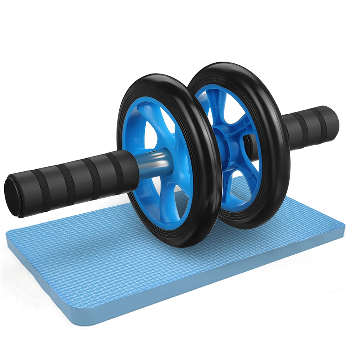 Ab Wheel Roller With Knee Mat Abdominal Core Exercise Fitness Crunch Training 