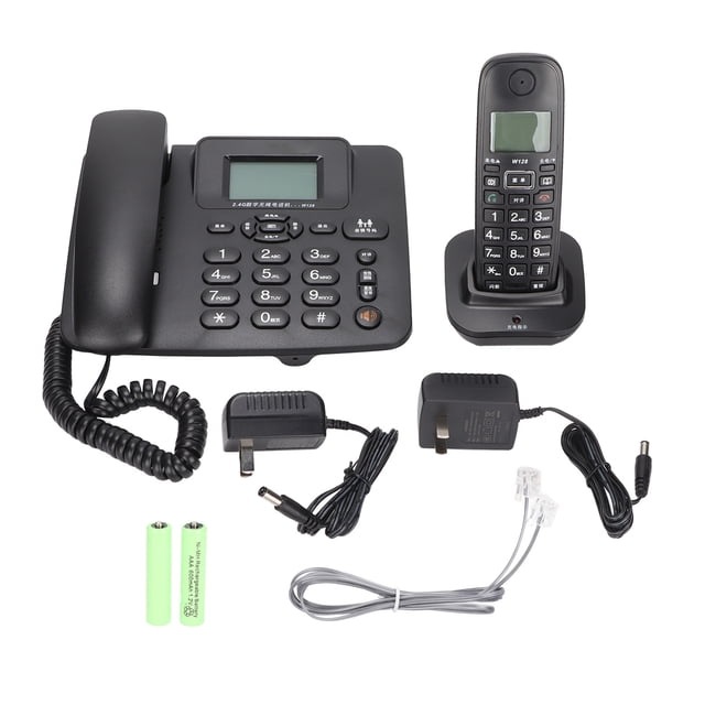 DEWIN Office Phone System Expandable Corded Cordless Phone System for Home Use with 18 Ringtones US Plug100‑240V