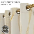 thumbnail image 6 of ZOPZO Thermal Blackout Curtains 2 Panels, Light Beige, 52W x 95L Inch, Golden Wave Pattern Room Darkening Drapes for Apartment or Bedroom, 6 of 6