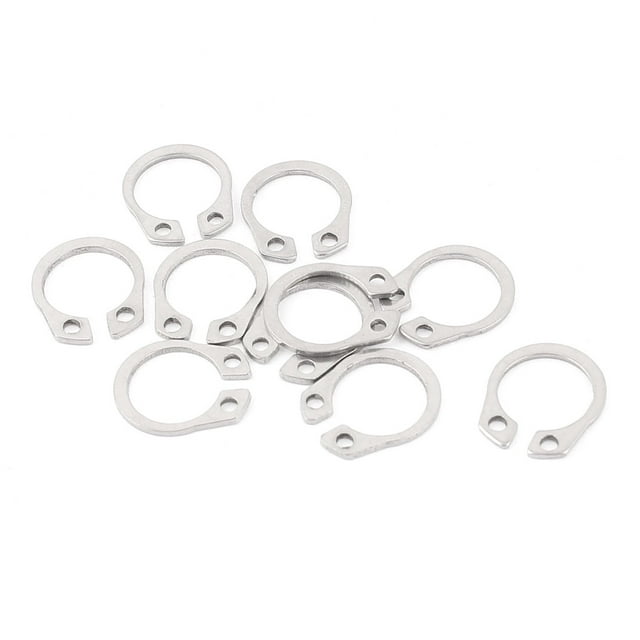 Unique Bargains 10 Pcs Anneaux de Retenue d'Arbre de Circlip Externe en Acier Inoxydable 304 11mm