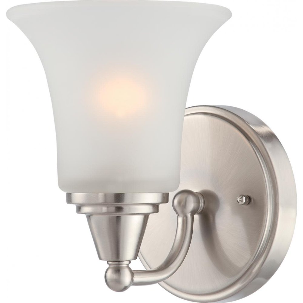 1 Light Vanity Fixture Frosted Glass