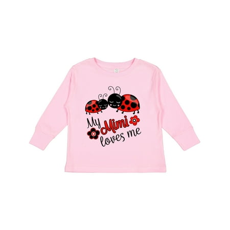 

Inktastic My Mimi Loves Me with Cute Ladybugs Gift Toddler Boy or Toddler Girl Long Sleeve T-Shirt