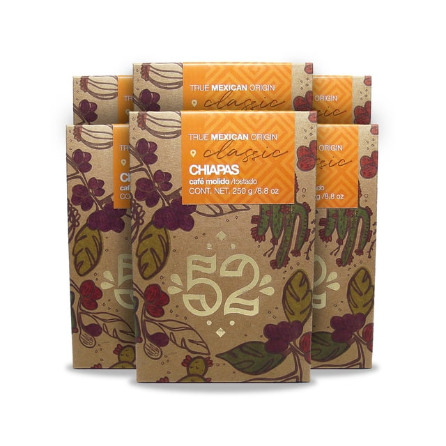 Café Artesanal 52 CLASSIC Chiapas Pack de 6 - Molido