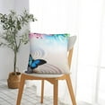 thumbnail image 5 of Yiaed Butterfly In Blossoms Zen Print Pillow Covers Super Soft Decorative Square Throw Pillow Covers Case Cushion Covers for Sofa Couch Bedroom Car Decor（No pillow core）-22"x22", 5 of 7