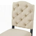 thumbnail image 3 of TREXM Retro Style Dining Chairs Set - 4-Pack with Espresso Fabric & 250lbs Capacity, 3 of 10