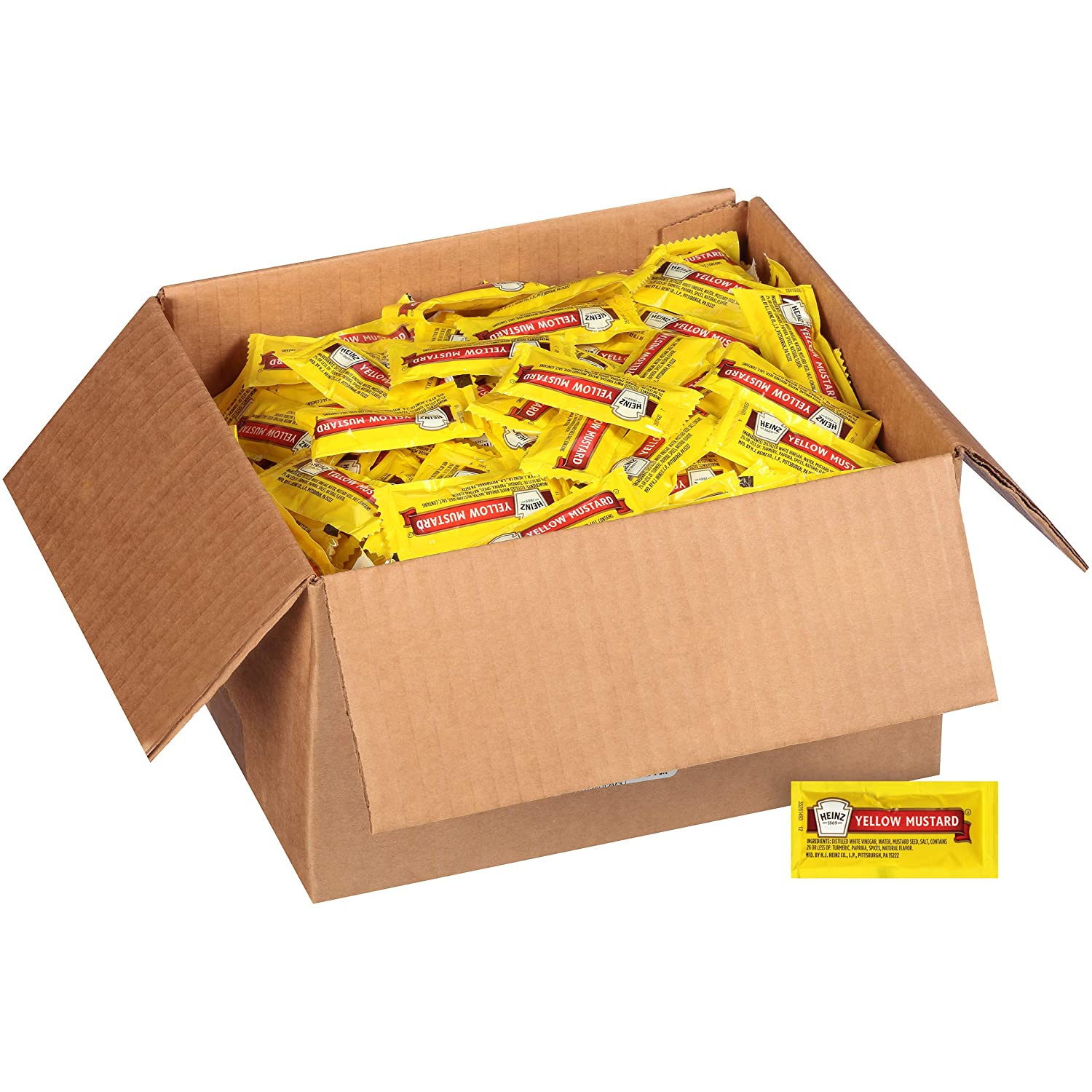 Heinz Yellow Mustard Packets, 5.6 gm, 500 CT