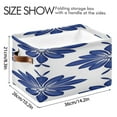thumbnail image 4 of Simple Blue Daisy Floral Pattern Square Storage Bins with Handles Collapsible Containing Box 2 Packs, 4 of 9