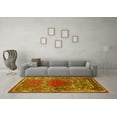 thumbnail image 3 of Ahgly Company Indoor Square Persian Yellow Traditional Area Rugs, 4' Square, 3 of 4
