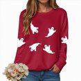 thumbnail image 2 of Towmus Crewneck Sweatshirts for Women Halloween Sweatshirt Casual Long Sleeve Fashion Fall Pullover Tops, 2 of 7