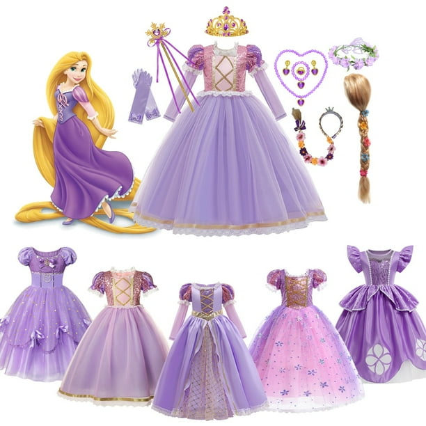 Princesa rapunzel vestido new arrivals