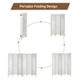 thumbnail image 2 of Ecomex 6 Panel Room Divider, Wood Carved Folding Privacy Screen, 96"W x 67"H,White, 2 of 7