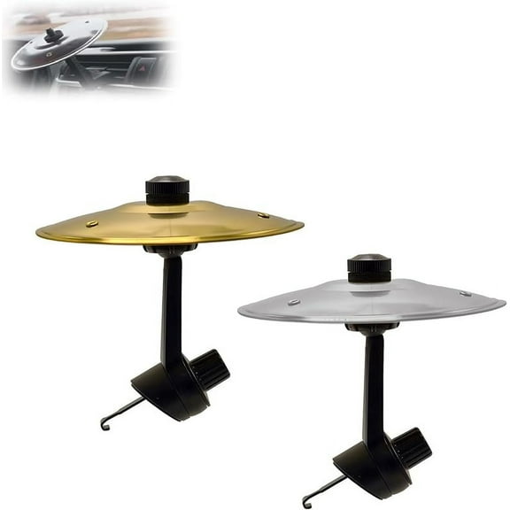 Car Crash Cymbal, 2025 Upgrade Car Cymbal Air Vent, Car Drum Cymbal Air Vent, Make Your Driving More Fun, Easy Installation And Rugged, Suitable For All Types Of Vehicles (Gold)