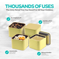 thumbnail image 2 of Hearts & Crafts Square Tin Candle Jars for Making Candles - 8oz Square Candle Tins with Seam - 24 Tin Candle Tins with Lids for Candle Making - Yellow, 2 of 7
