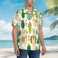 thumbnail image 3 of Kll Men'S Hawaiian Shirt Short Sleeve Button Down Beach Shirts-Alpaca And Cactus, 3 of 7