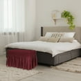thumbnail image 6 of Bubble Lattice Ottoman Cover with Skirt Fit Length 60-100cm/24"-39" Dark Green, 6 of 6