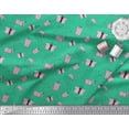 thumbnail image 3 of Soimoi Green Cotton Voile Fabric Dot & Gift Box Party Decor Fabric Printed Yard 42 Inch Wide, 3 of 3