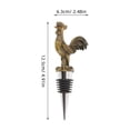 thumbnail image 2 of unbranded Vintage Style Metal Rooster Wine Stopper Gold Reusable Plug for Wine Bottle Preservation, 2 of 8