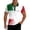 Dark Green, variant on Men's Polo Shirts Men's Short Sleeve Zip Neck Polo Shirt Italian Flag Print Modern Themed Casual Climate Comfort Everyday Style Lightweight Breathable Black L