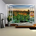 thumbnail image 2 of Tapiz de pared con girasoles para ventana, 150 x 130 cm, microtela, 2 of 2