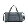 thumbnail image 2 of Travel Duffle Bag, Gym Bag, Carryall, Water-resistant Nylon, Large Capacity, Wet Dry Separation, for Fitness, Sports, Weekend Trips, Gray, by FAJHHA, 2 of 8