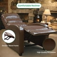 thumbnail image 2 of ViscoLogic EuroLuxe Sièges de Théâtre Inclinables Manuels pour Salon, Fauteuil Inclinable Moderne, Marron, 2 of 3