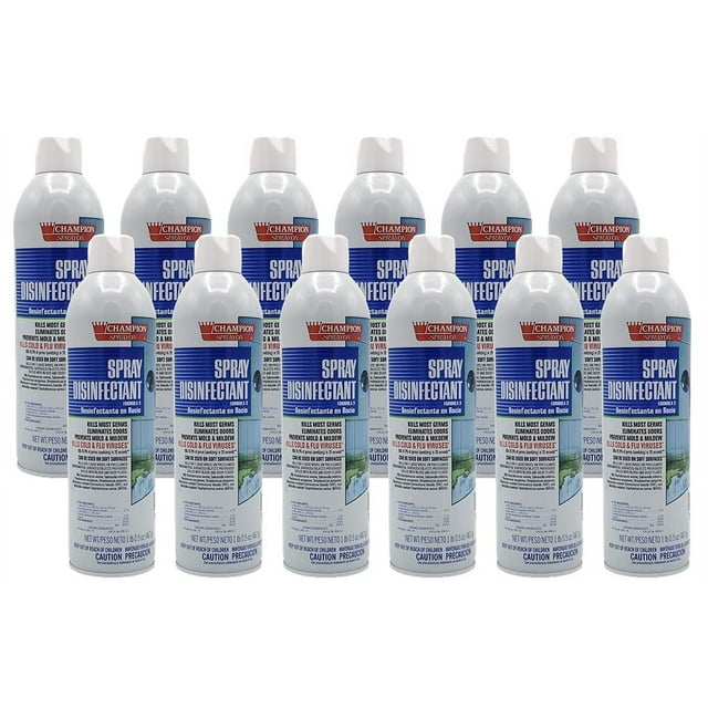 Spray desinfectante en aerosol, caja de 12 latas, 591 ml