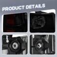 thumbnail image 4 of MOSTPLUS Pair Black Headlights Smoke Lens for 2007-2013 Chevy Silverado 1500 2500 3500 w/ Amber Corner, 4 of 6