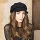 thumbnail image 2 of Gorra de vendedor de periódicos para mujer: boina de lana elegante, sombrero de moda de invierno elegante, 2 of 7