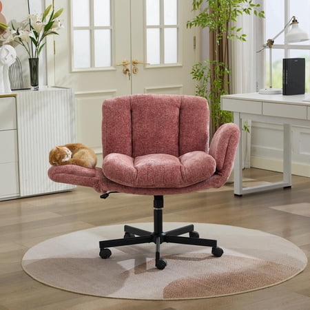 chenille swivel office chair adjustable product
