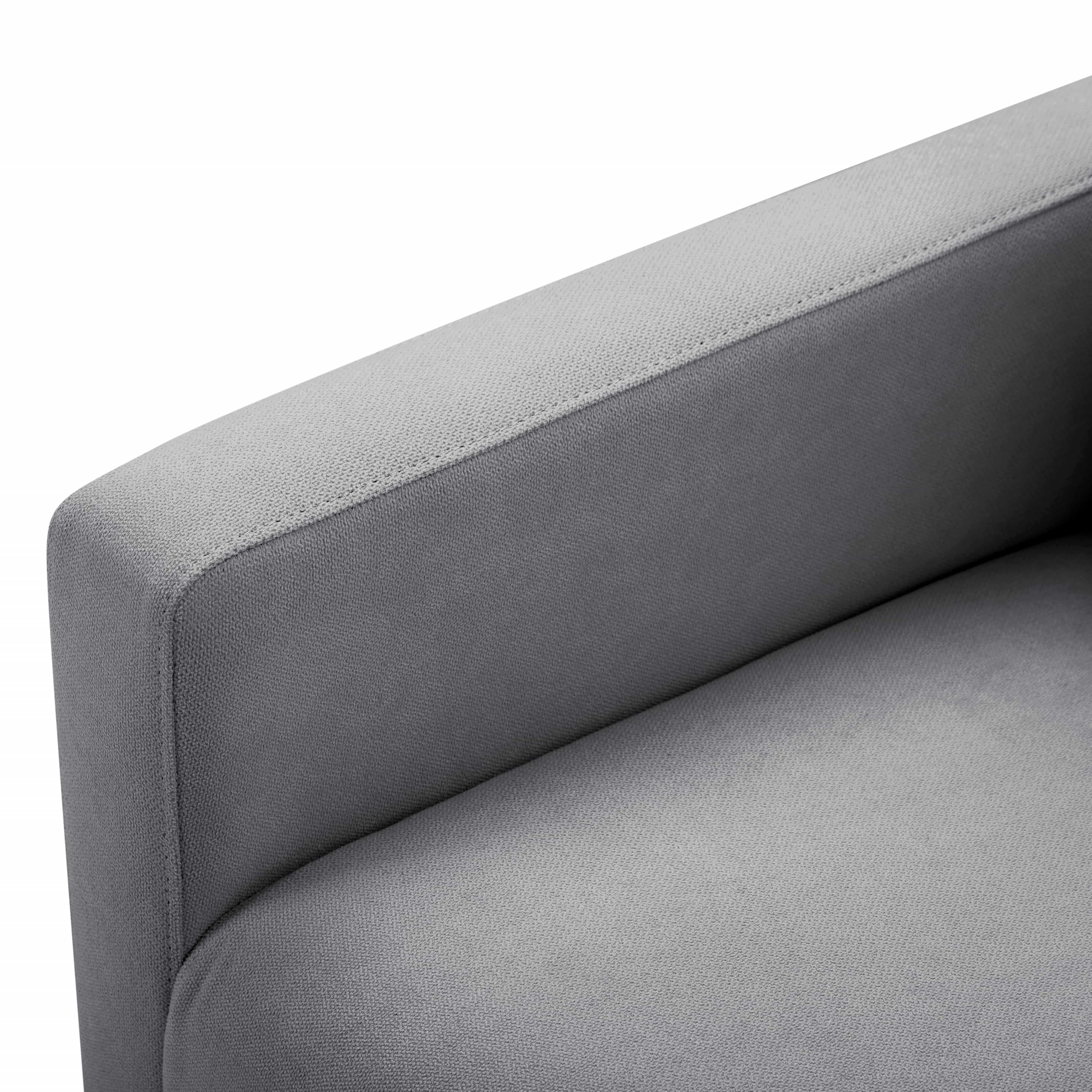 BSHTI 51.2" Standard Loveseat Couch,with Removable Back Cushions,Sturdy Construction,Linen Blend Upholstery,Square Arm,Light Gray