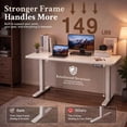 thumbnail image 2 of Homall 55" × 24" Electric Height Adjustable Standing Desk Home Office Computer Desk Memory Preset with T-Shaped Metal Bracket, White, 2 of 8