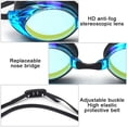 thumbnail image 2 of Gafas de natación con galvanoplastia HD antivaho y anti-ultravioleta, equipo de natación profesional, 2 of 5