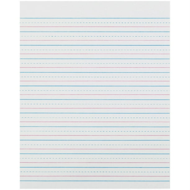 sulphite handwriting paper dotted midline grade 2 1 2 x 1 4 x 1 4 ruled short 8 x 10 1 2 500 sheets walmart com