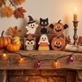 thumbnail image 2 of sruoe 6 PCS Cute Vintage Halloween Decorations Indoor, Halloween Tiered Tray Decoration,Rustic Tabletop Catchall Decor for Home Window Display,, 2 of 6